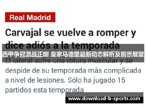 西甲争冠激战正酣 皇家马德里最新动态解析及前景展望